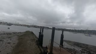 walking away from a river