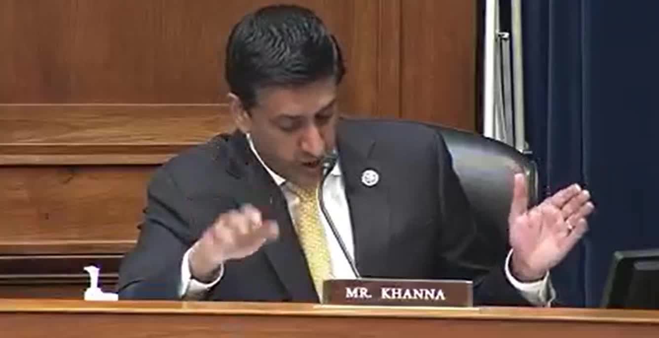 Subcmte Chair on the Environment Ro Khanna pressures Oil Co. Execs to Cut/Limit Production