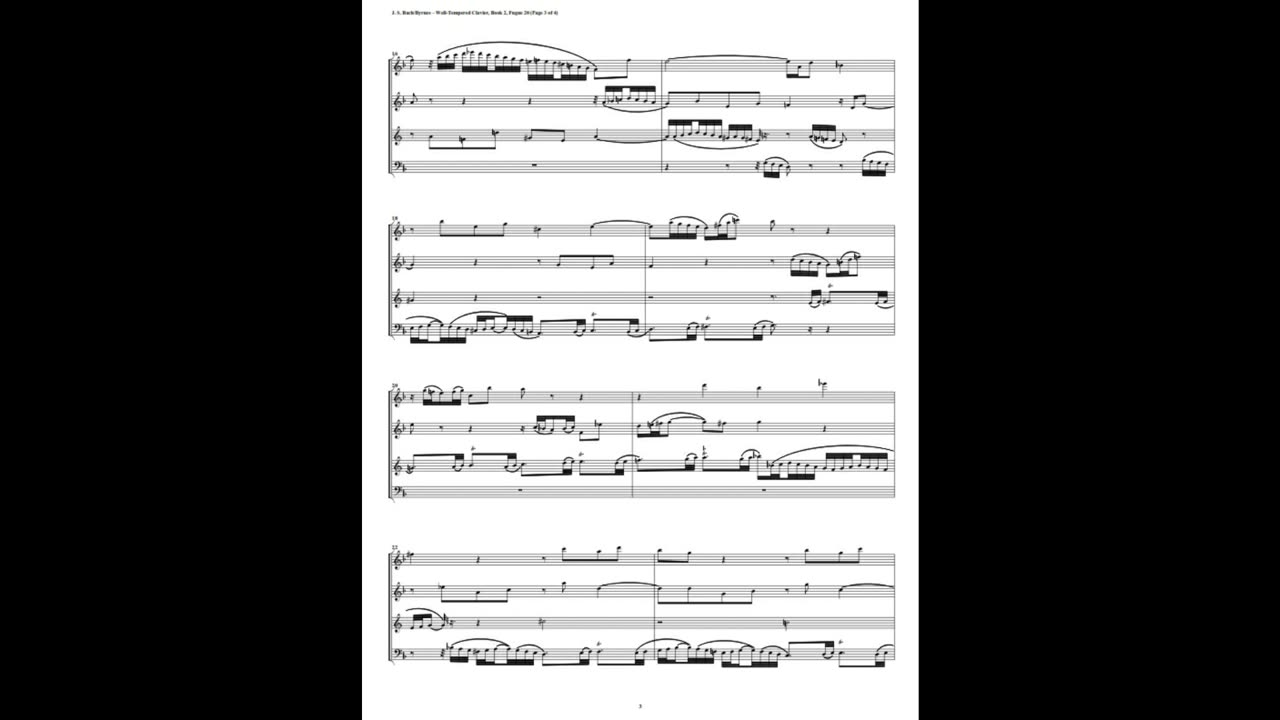 J.S. Bach - Well-Tempered Clavier: Part 2 - Fugue 20 (Double Reed Quartet)