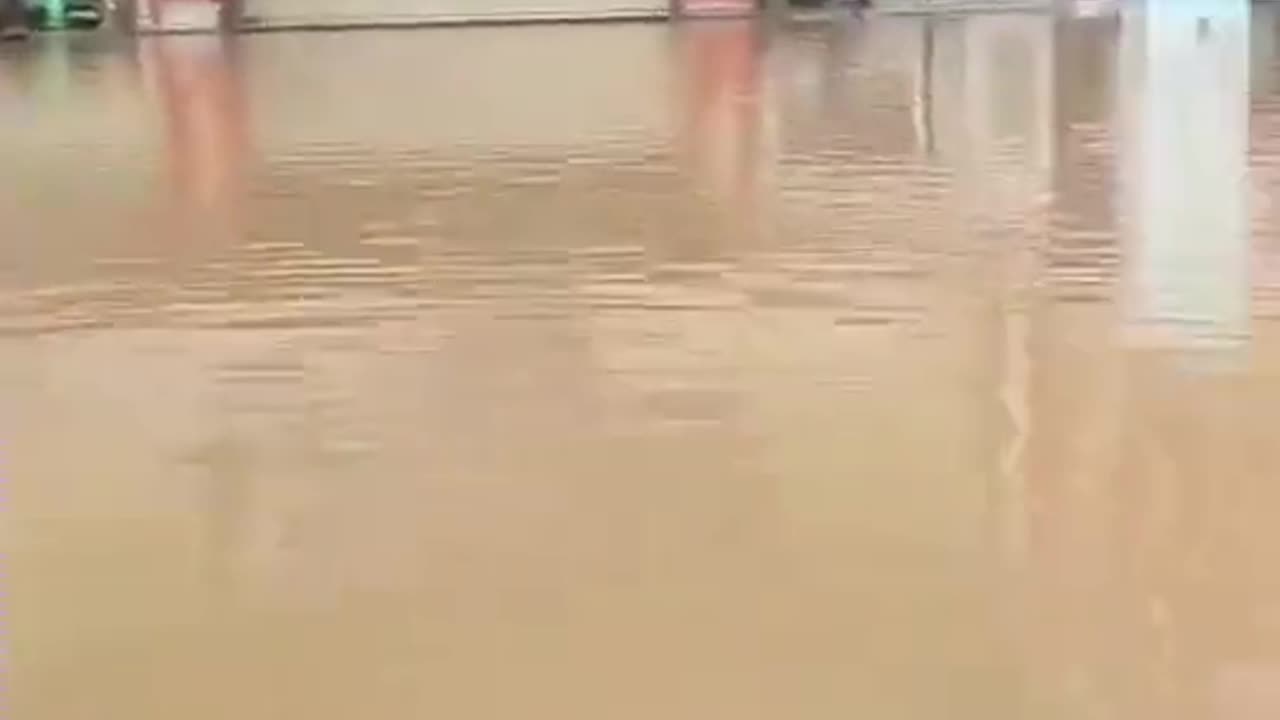 Heavy floods on the streets after rain fall in the Maoming of Guangdong province, China