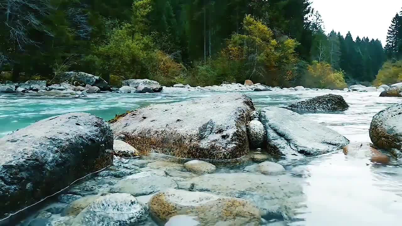 Beautiful nature with relaxing music for meditation