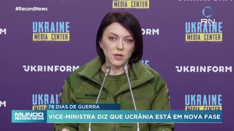 VICE MINISTRA DIZ QUE UCRÂNIA ESTA NOVA FASE NA GUERRA