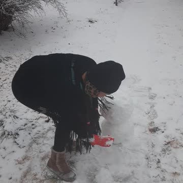 Anita's First Snowman Part 3