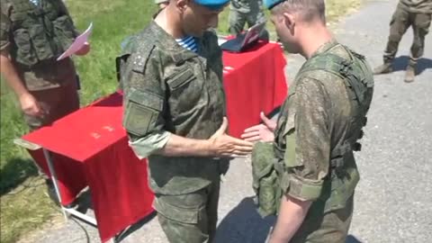 Awarding of the military personnel of the Russian medical service of the 106th Guards Division