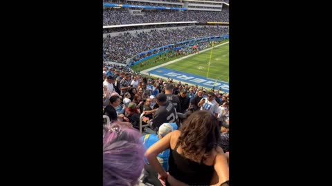 Raiders fan thrown down steps during fight at Chargers game