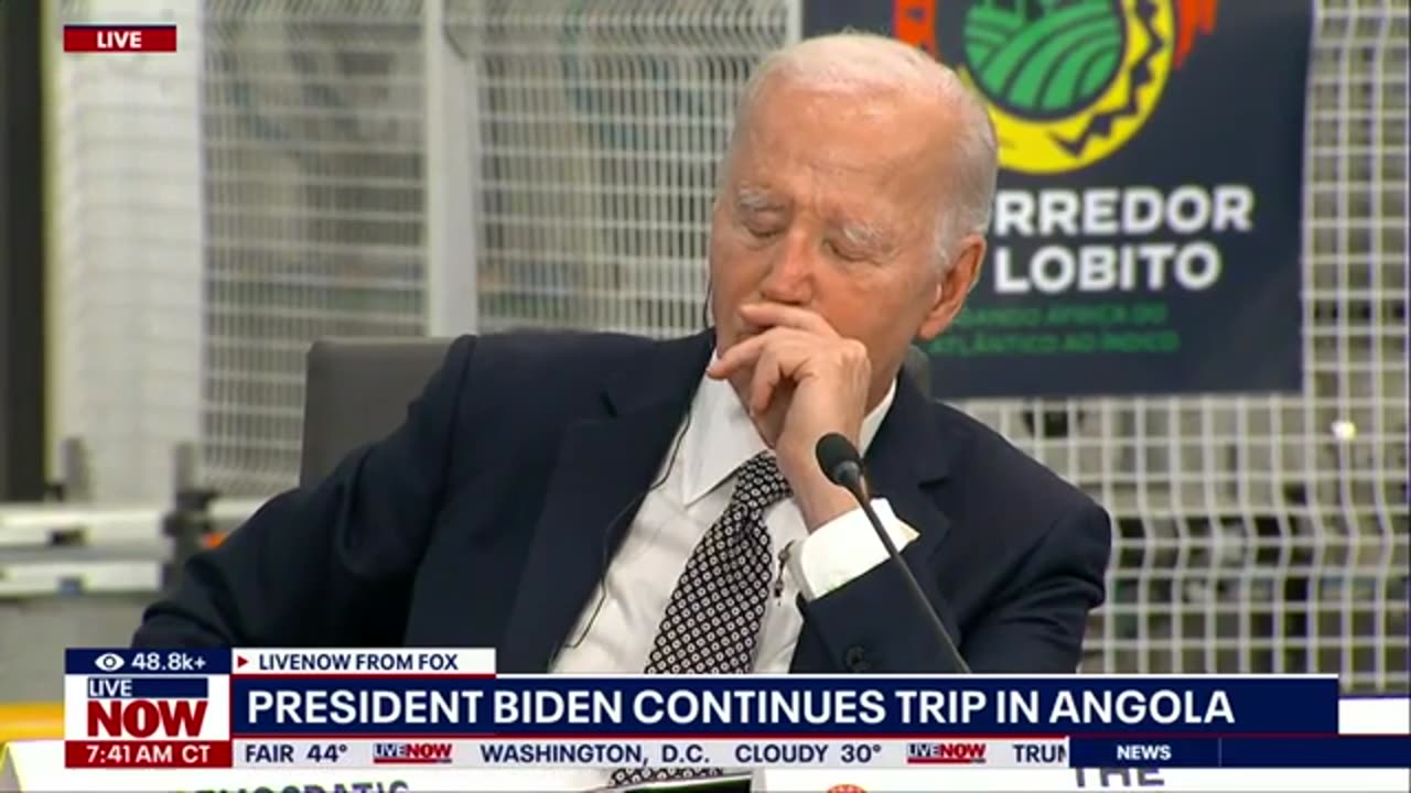 Biden sleeps at summit in Angola