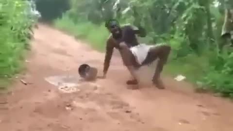 Comedy video with snake