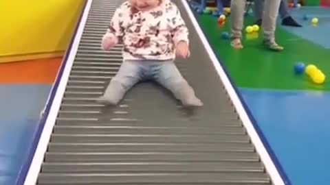 Funny Baby Reaction to Duckling in the Pool