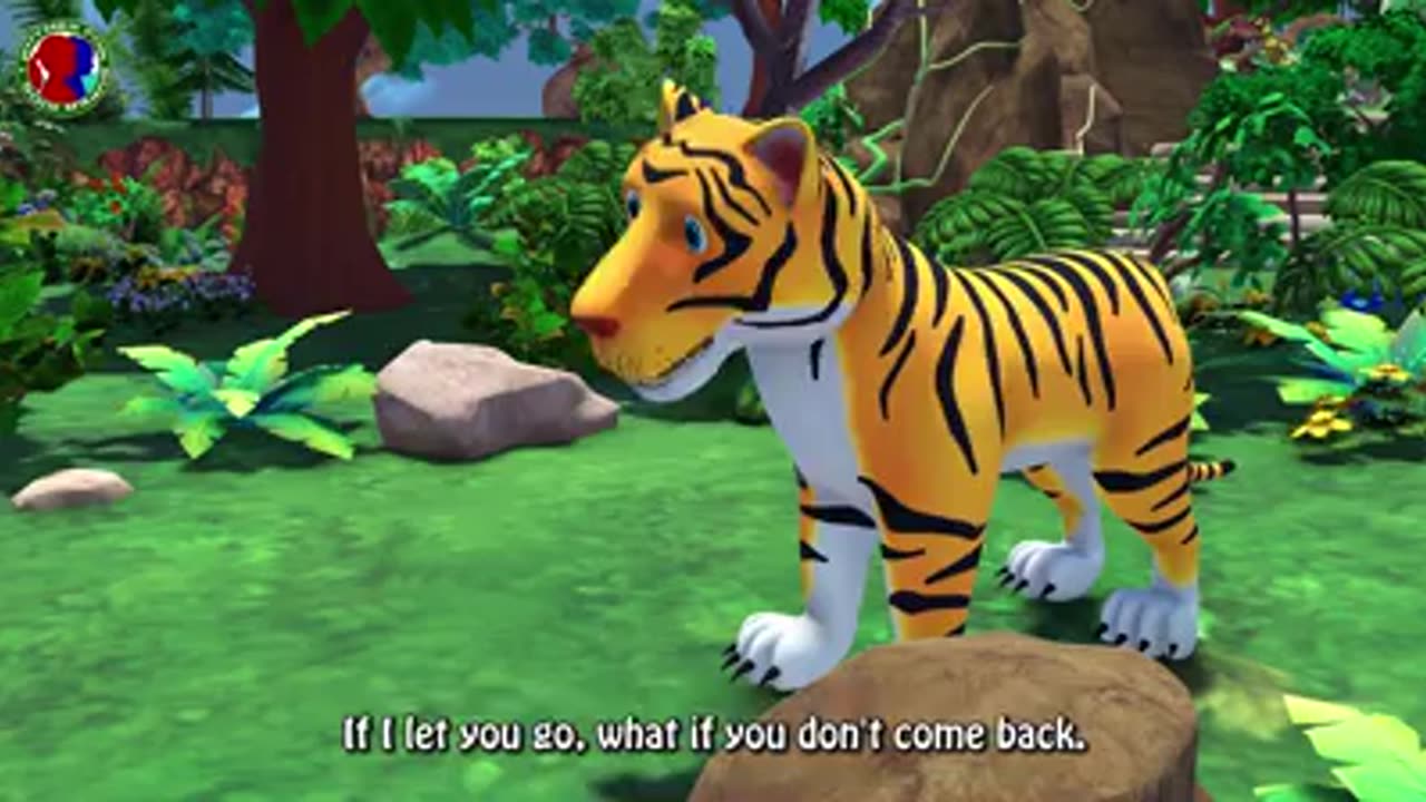 The Tiger and The Cow moral story for english cartoon