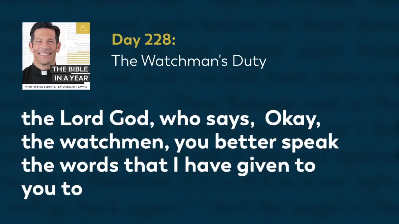 Day 228: The Watchman's Duty — The Bible in a Year (with Fr. Mike Schmitz)