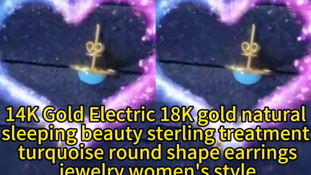 241216-5 14K Gold Electric 18K gold natural sleeping beauty sterling treatment turquoise round shape