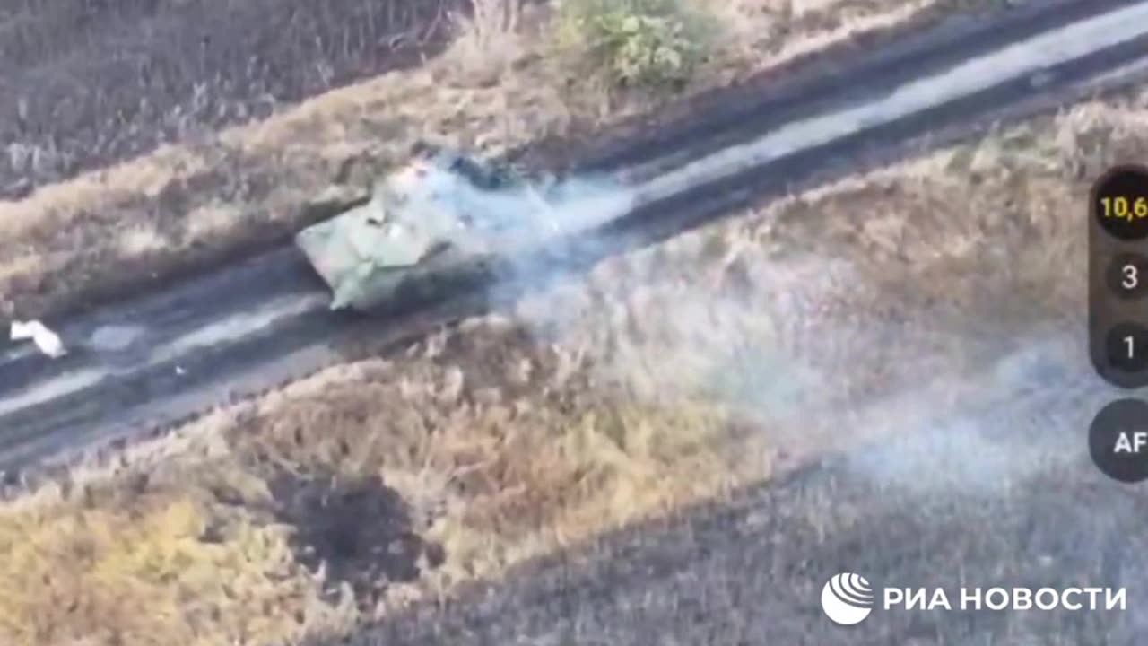 💥Destruction of an AFU Leopard tank in the direction of Kupyansk