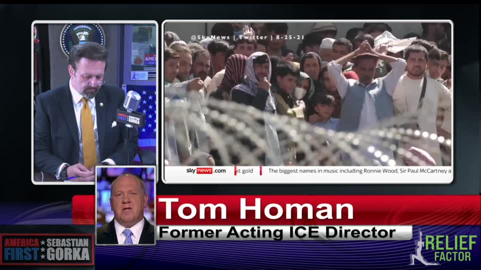 Mayorkas: Secretary of Homeland INSecurity. Tom Homan, Trish Regan, and Jennifer Horn with Dr. Gorka