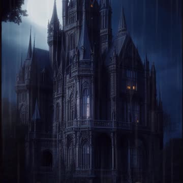 Dark Gothic House | Haunted House | Black House | Gothic Art | Digital Art | AI Art