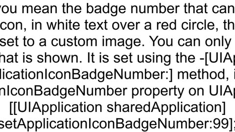 Is it possible to customize application icon badge Xcode