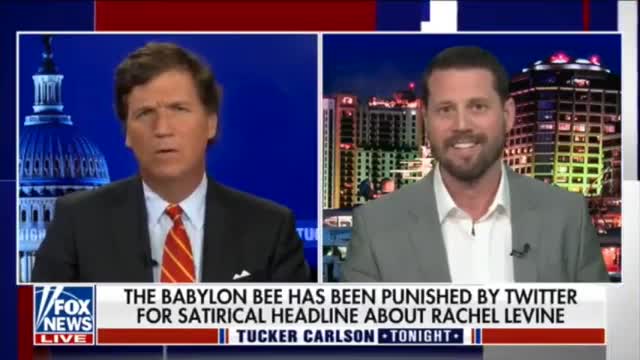 Tucker - Mar 21, 2022 - Twitter suspends The Babylon Bee