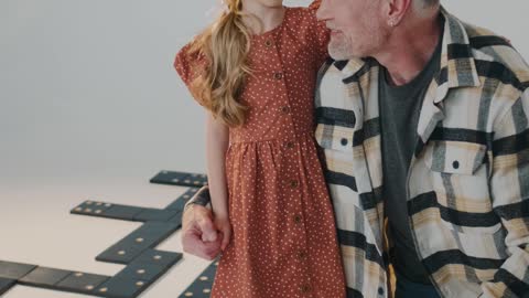 Little Girl with Her Grandfather