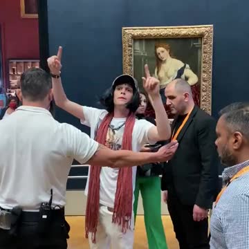 Climate Radical Attacks Mona Lisa Painting in Paris