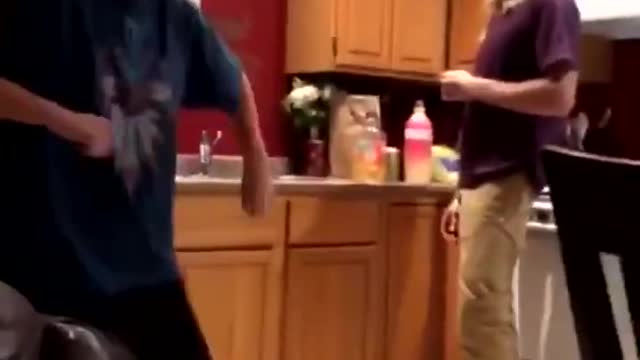 Karate kick attempt ends in epic fail