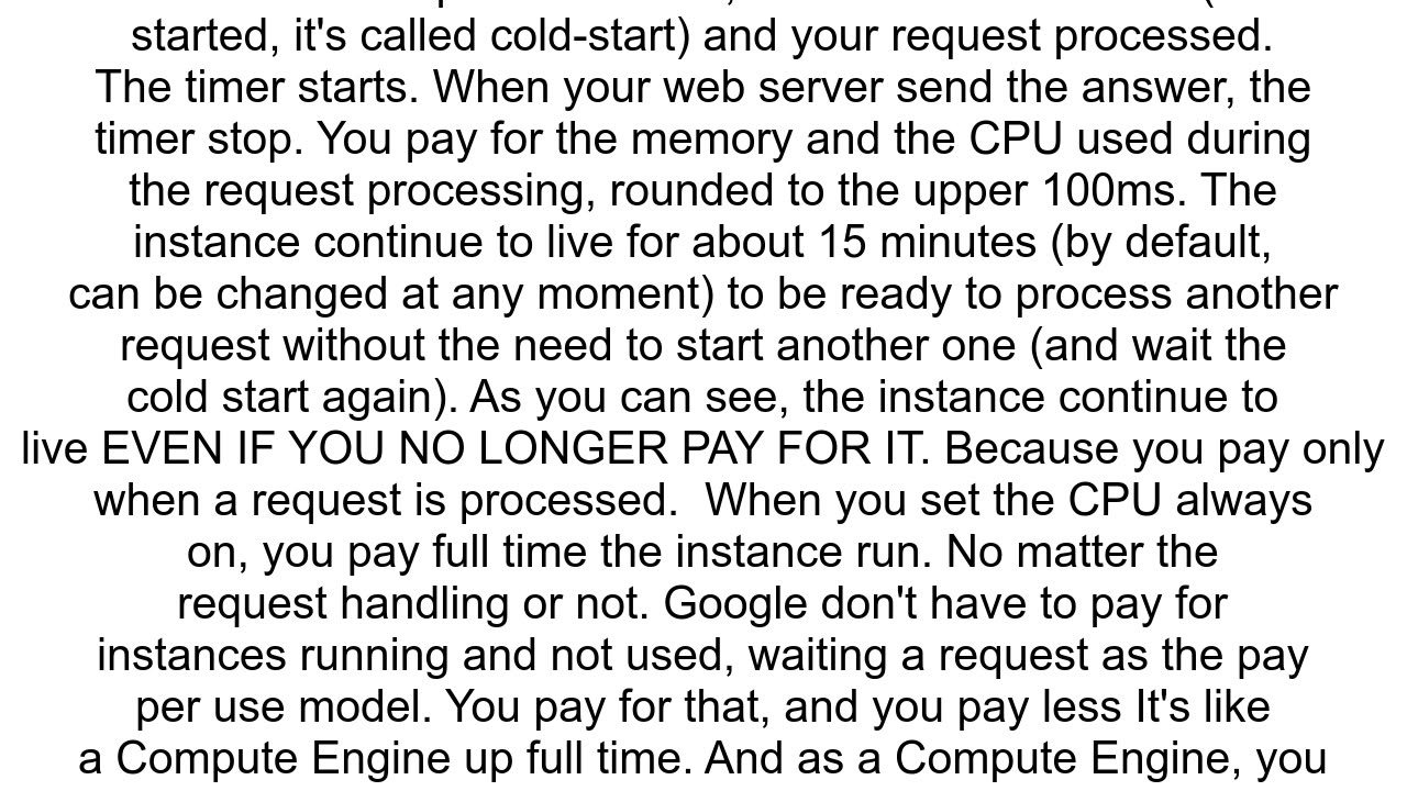 Cloud run with CPU always allocated is cheaper than only allocated during request processing How