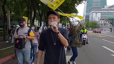 2021.11.20全球反針大遊行 台北台灣 隊長韋恩會後採訪