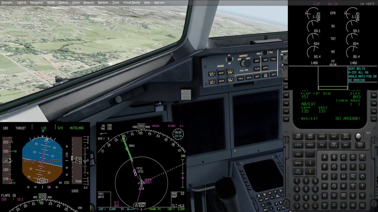 Darwin YPDN - Perth YPPH Approach Landing 717 P3D IVAO