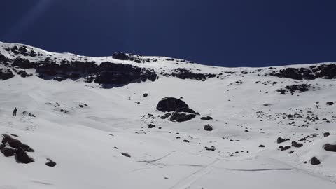 Snow in Chimborazo volcano