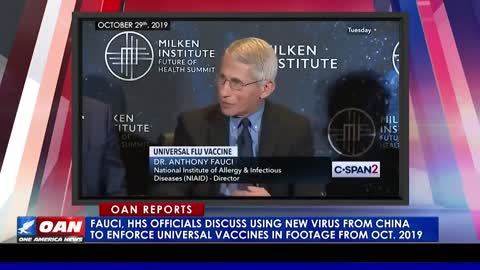 Fauci and Company had PLANNED the ENTIER SCAMDEMIC in 2019