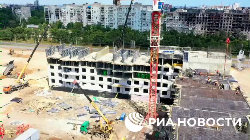 Construction Is On Schedule For The 6 Housing Blocks For The Residents of Mariupol