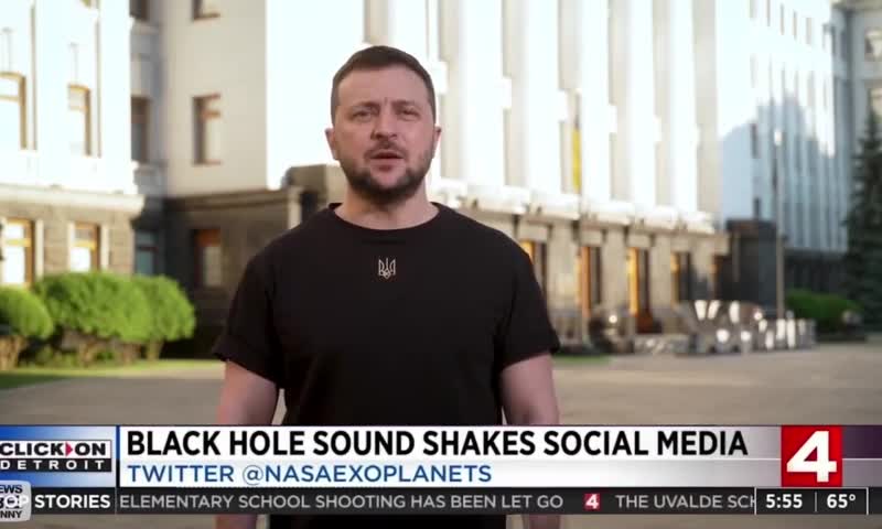 Local News Trolls Zelenskyy With "Sound of a Black Hole"