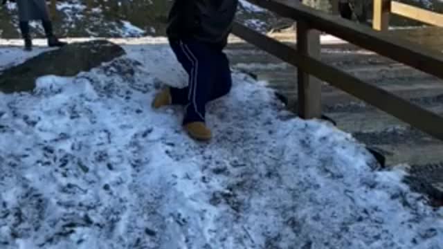 Having fun in the snow!
