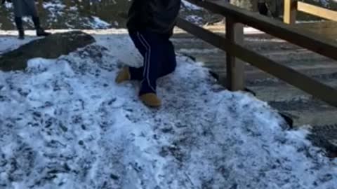 Having fun in the snow!