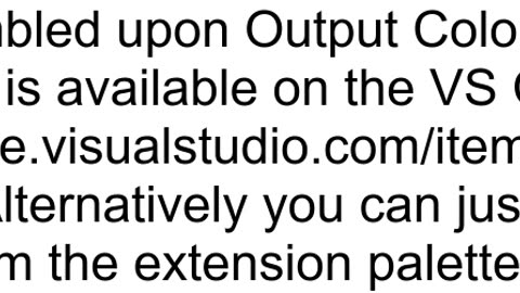 Can I get ANSIcodebased colored output for tasks in VS Code39s Output Panel