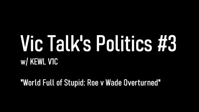 Vic Talks Politics #3: "World Full of Stupid: Roe v. Wade Overturned"