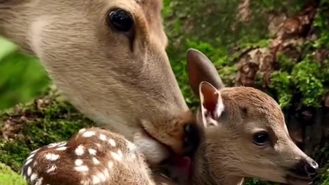 the little sika deer find his mother #wildlife #foryou #fpy #animals #birds