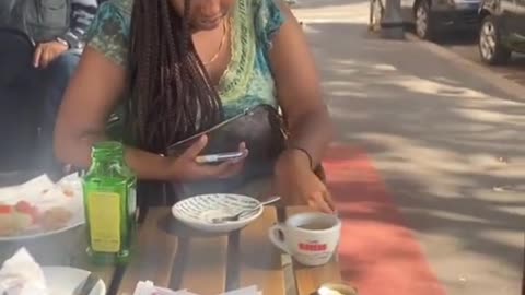 “Racism in Italy because that man is looking at us!" its a mental problem