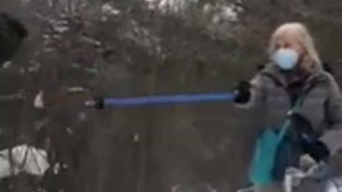Woman Assaults Family on Snow Trail