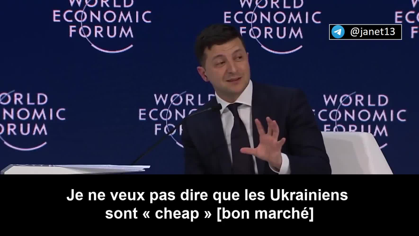 Le président ukrainien ZELENSKY auditionné par SCHWAB à Davos et félicité pour ses réformes (2020)