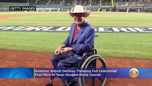 Texas Gov. Abbott Tells MLB to Kiss Off, Refuses 1st Pitch