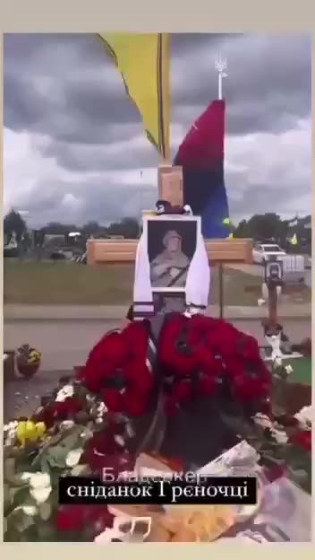 Mourners Bring McDonald's, Coca-Cola, and Oreo Cookies to the Grave of an Azov Soldier