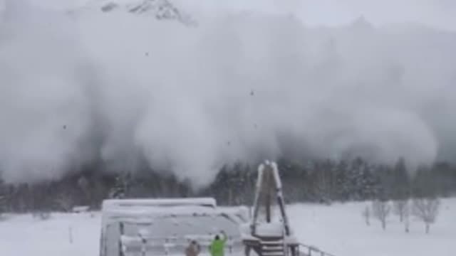 Horrifying avalanche on Mt.