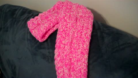 Hot Pink Tweed, Anyone? My new venture using Size 13 needles! 111621AD