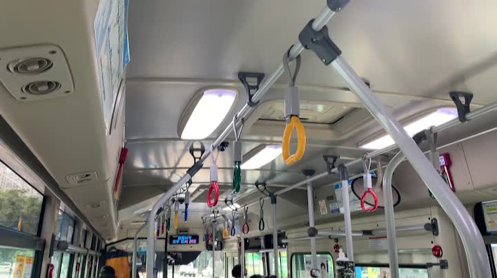 colourful bus handles in korea