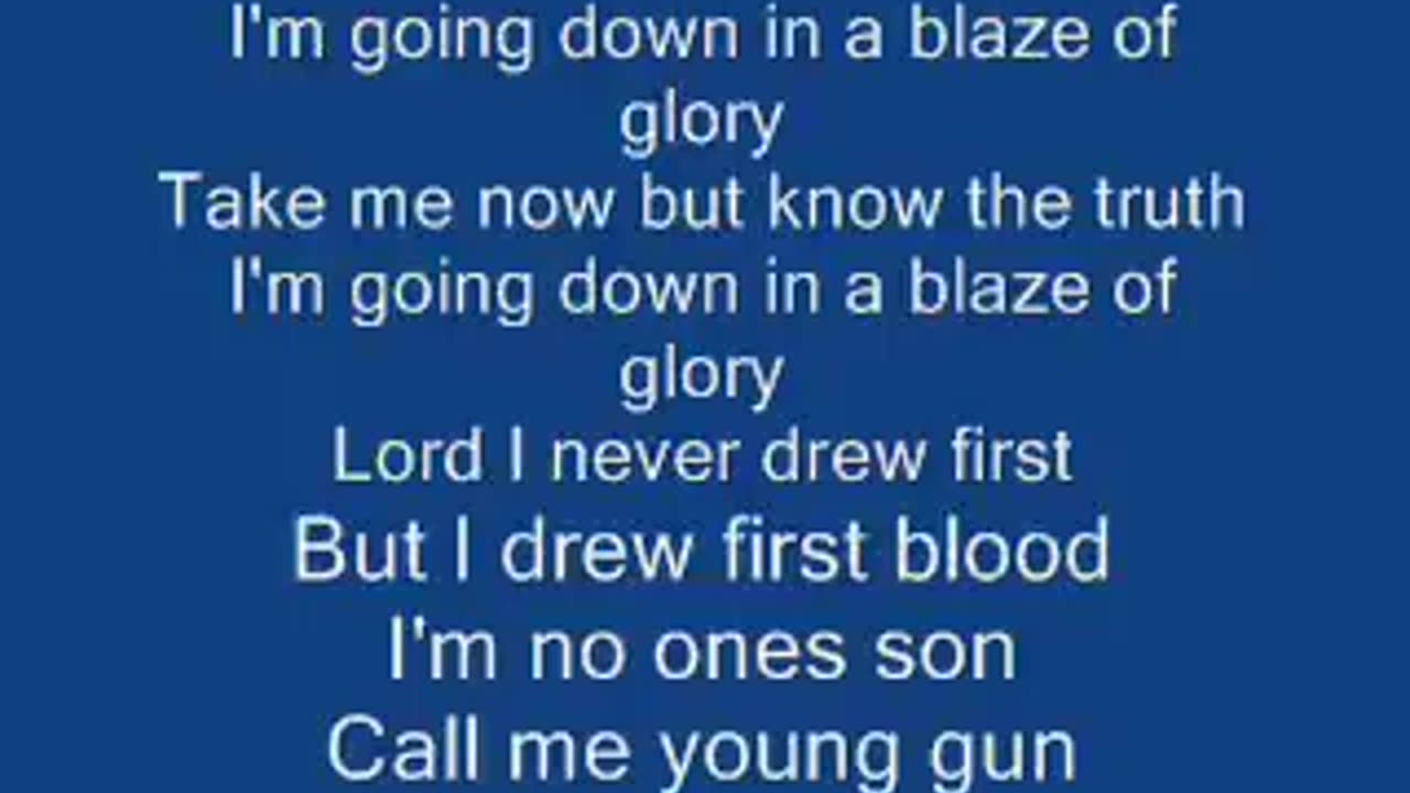 Blaze Of Glory Lyrics