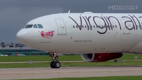 PLANES CLOSE UP TAKE OFF on RUNWAY_Manchester Airport