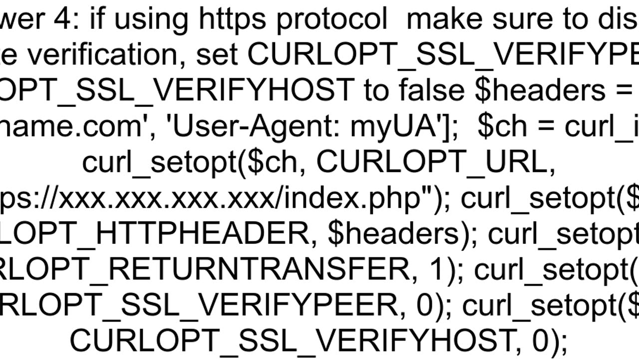 How to set hostname using php curl for a specific ip