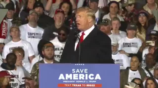 President Donald Trump host 'Save America Rally' in Conroe, Texas Former live