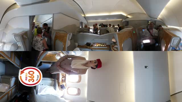 Luxurius Boing Emirates Airways Interior 360 view