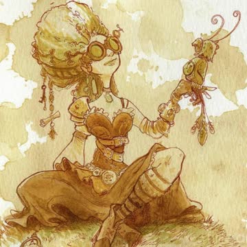 Steampunk Artist Paints With Tea