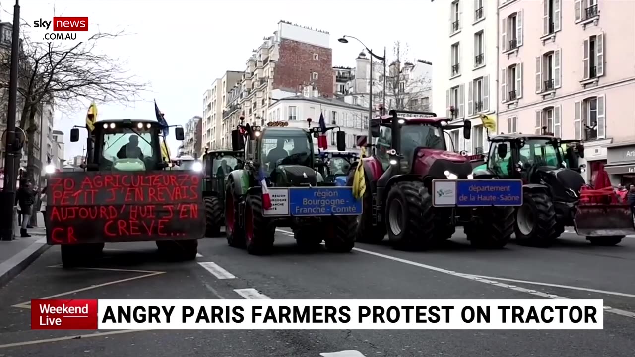 Paris farmers stage EU environmental policies protest